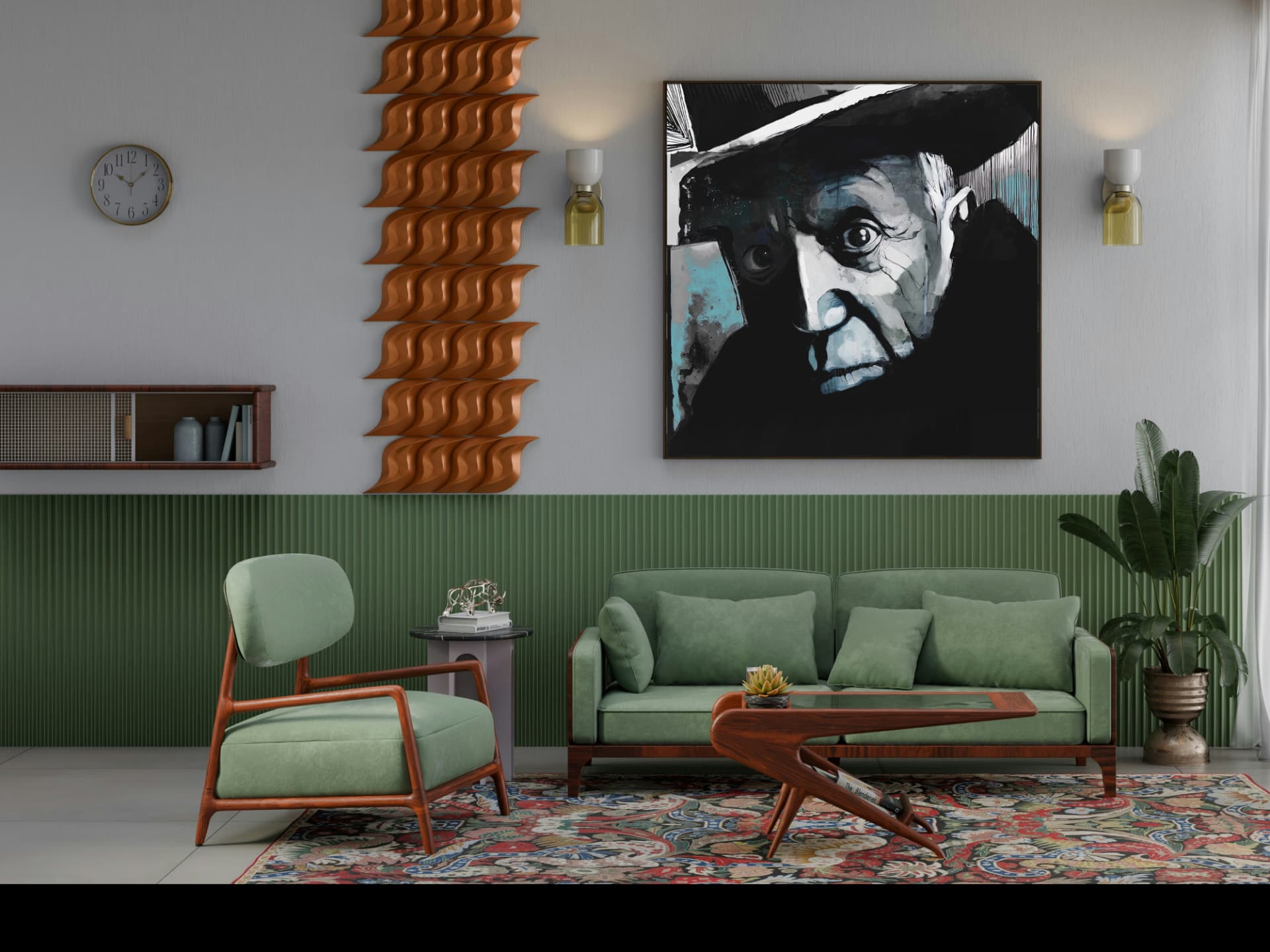 Obra de Higor Mattos em ambiente contemporâneo 3